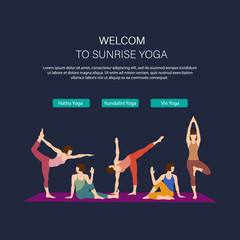 Health and Yoga landing web page template. 