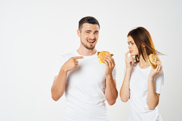 young couple having breakfast