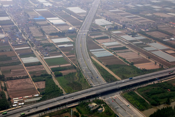 Fototapeta premium Aerial ground scenery