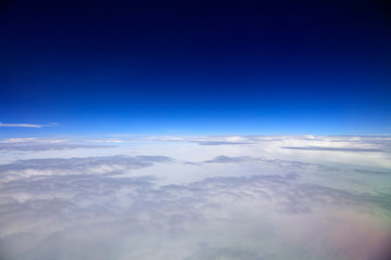 Fototapeta na wymiar High altitude white clouds