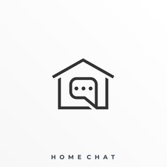 Home Chat Illustration Vector Template