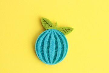 fabric craft with fruit shape