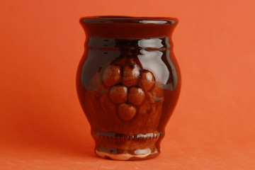 earthenware glass for old wine