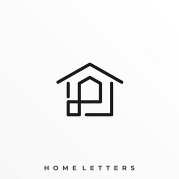 Abstract Home Illustration Vector Template
