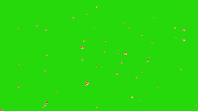 New York, American- 8, 2019: Angry button, react emotion icon animated on green screen when streaming or live stream. Social media icon mad, angry Facebook live style animation isolated on green color