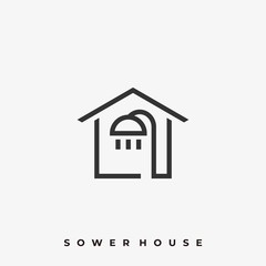 Sower House Illustration Vector Template