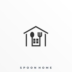 Spoon Home Illustration Vector Template