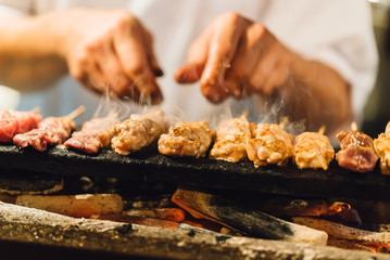 Naklejka premium 焼き鳥