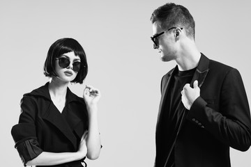 man and woman talking on the phone