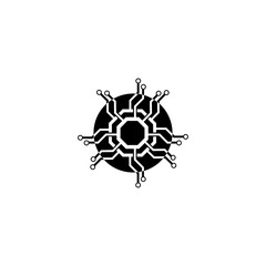 circuit logo technology vector template