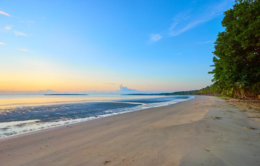 East coast of Palawan (Philippines) at sunset. Peaceful area with almost no tourism, next to Roxas.