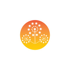 DANDELION FLOWER LOGO VECTOR TEMPLATE