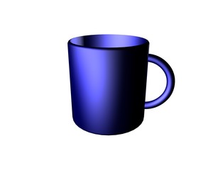 3d illustration of ceramic cup