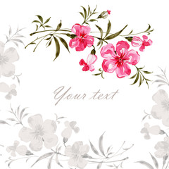  Floral watercolor background a gentle bouquet.