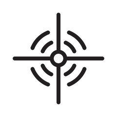 Target icon in vector shape with a white background