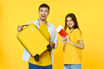 man and woman with shopping bags