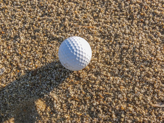 Golf-ball in bunker