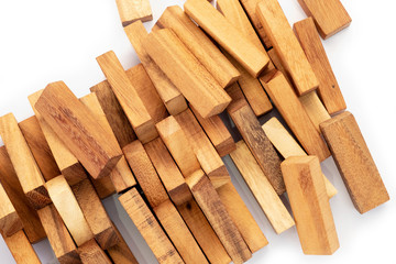 close up wooden texture, Natural wooden blocks toys for backgroud.