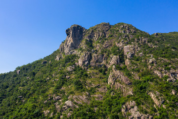 Fototapeta na wymiar Hong Kong lion rock mountain