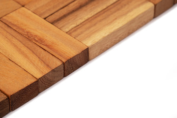 close up wooden texture, Natural wooden blocks toys for backgroud.