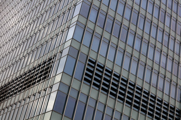 Fototapeta na wymiar Architectural Landscape of Urban Glass Building