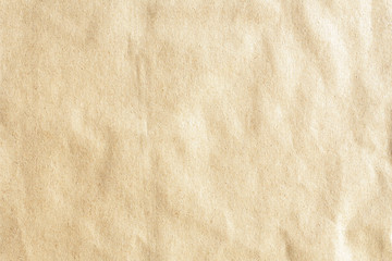 crumpled old brown kraft background paper texture