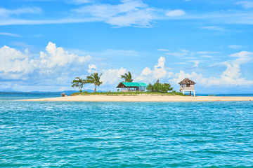 Tiny exotic Island with mini resort in the east part of Palawan - Philippines. Coab Island