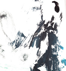 Paints on white paper as an abstract background