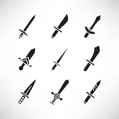 sword and rapier icons set