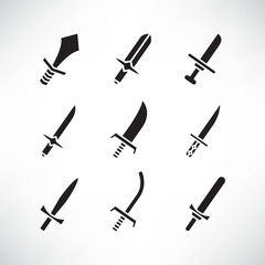 sword and rapier icons set