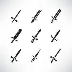 sword and rapier icons set