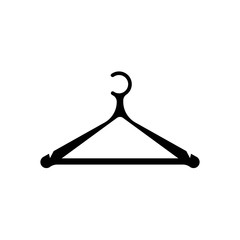 cloth hanger black solid icon with modern design. flat style for graphic design template. suitable for logo, web, UI, mobile app. vector illustration