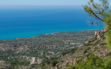 Fototapeta na wymiar Mittelmeer Küstenlandschaft im Süden von der Insel Kos Griechenland