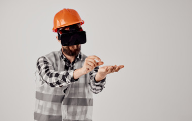 construction worker with helmet