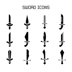sword and rapier icons set