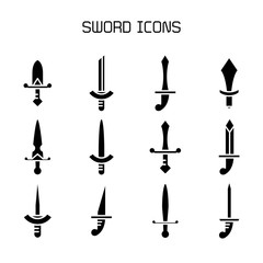 sword and rapier icons set