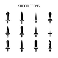 sword and rapier icons set