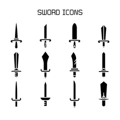 sword and rapier icons set