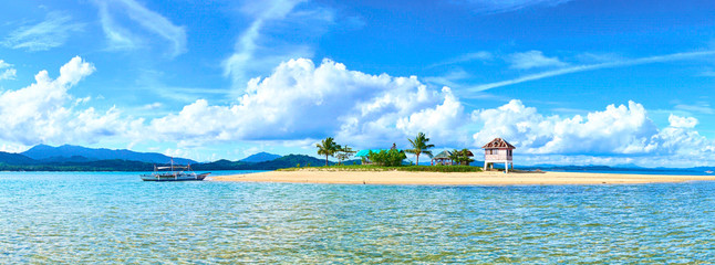 Tiny exotic Island with mini resort in the east part of Palawan - Philippines. Coab Island