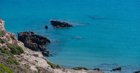 Mittelmeer Küstenlandschaft im Süden von der Insel Kos Griechenland