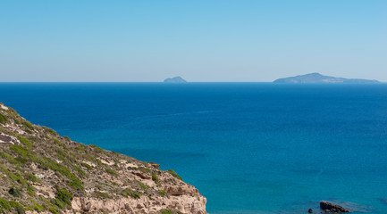 Mittelmeer Küstenlandschaft im Süden von der Insel Kos Griechenland