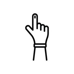 Obraz premium Black line icon for voter 