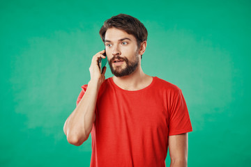 young man talking on cell phone