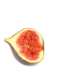 Fresh fig fruits isolated on white background. Free space for text.