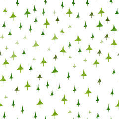 Christmas trees, seamless texture, for print, design and simply background New Year. isolated on white