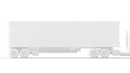 3d rendering of a cargo transport truck isolated in a studio background