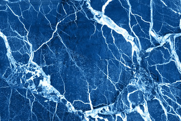 Color of year, 2020. Toned classic blue and white marble texture background.