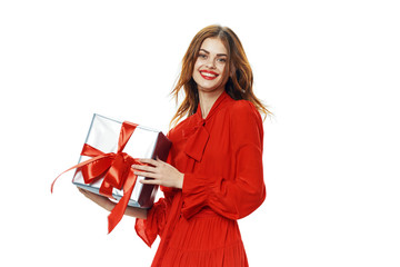 Fototapeta premium girl with gift