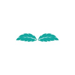 Mint leaves flat vector color icon