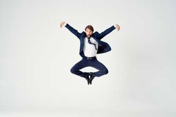 Fototapeta young man jumping in the air obraz